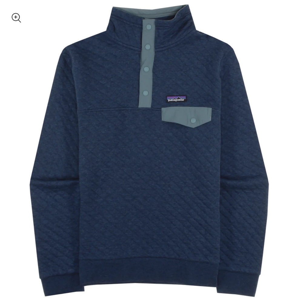 Patagonia Women’s Organic Cotton Quilt Snap-T Pullover Stone Blue, XL